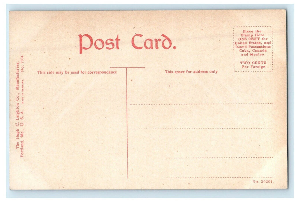 c1910's The Public Library Street View Omaha Nebraska NE Antique Postcard