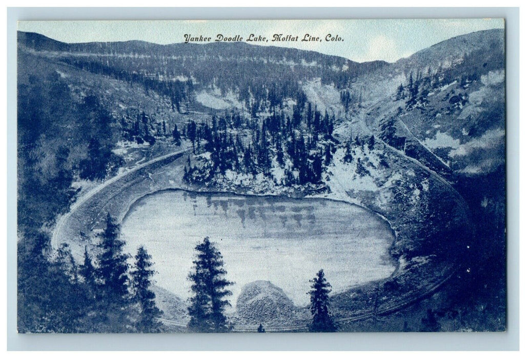 c1910's View Of Yankee Doodle Lake Moffat Line Colorado CO Antique Postcard