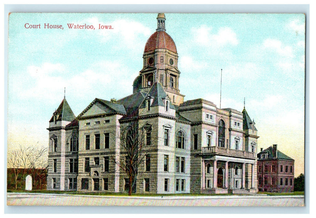 c1910s Court House, Waterloo, Iowa IA Unposted Antique Postcard