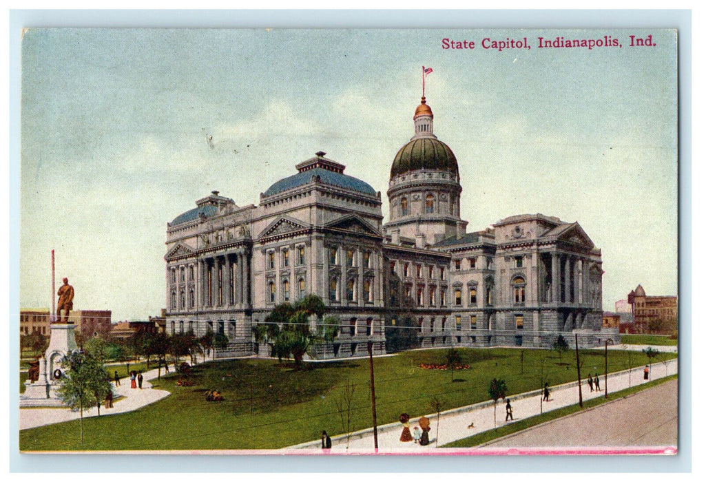 c1910s State Capitol Indianapolis Indiana IN Unposted Antique Postcard