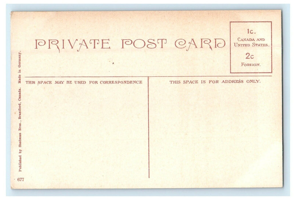 c1910's Y.M.C.A. Building Scene Street Owen Sound Canada Antique Postcard