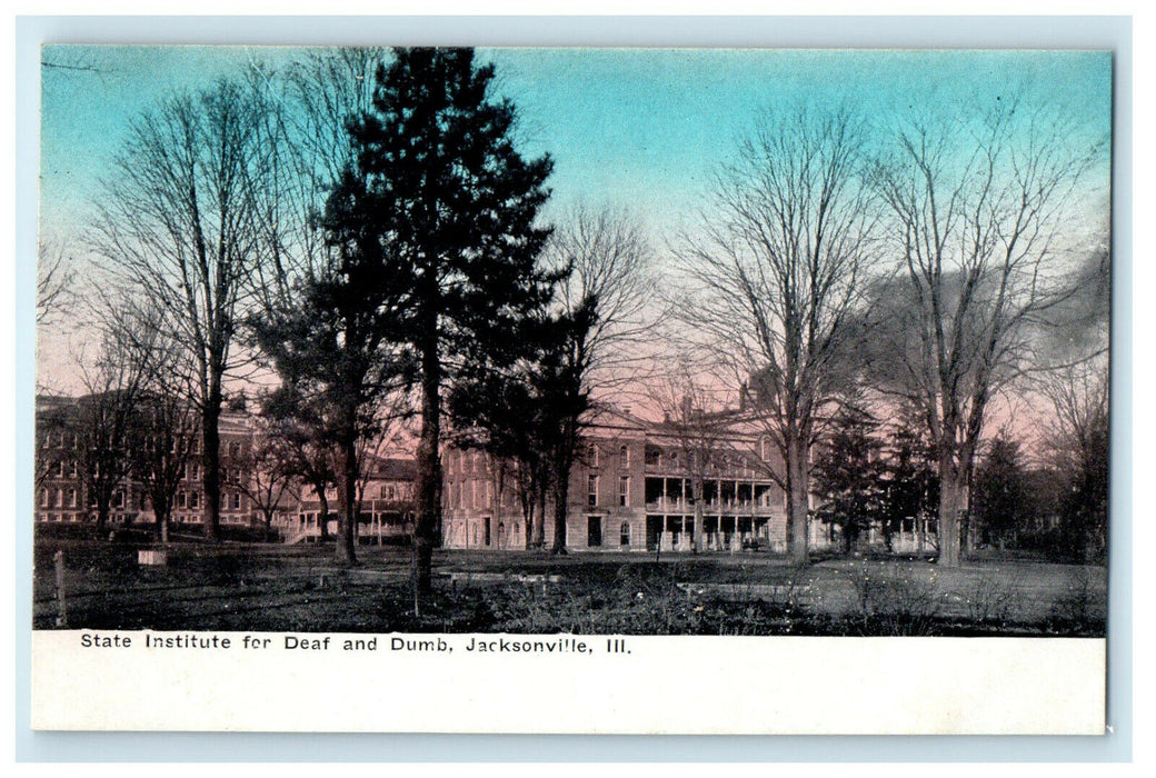 c1910s State Institute for Deaf and Dumb Jacksonville Illinois IL Postcard