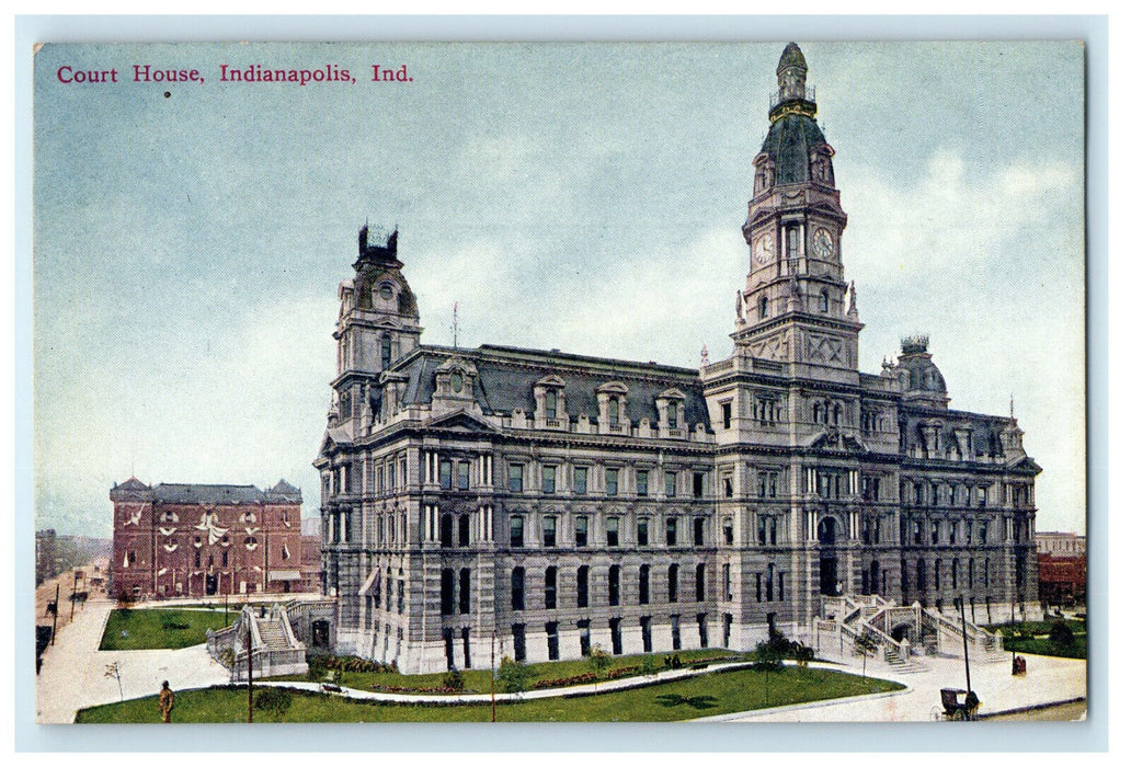 c1910s Court House Indianapolis Indiana IN Antique Unposted Postcard