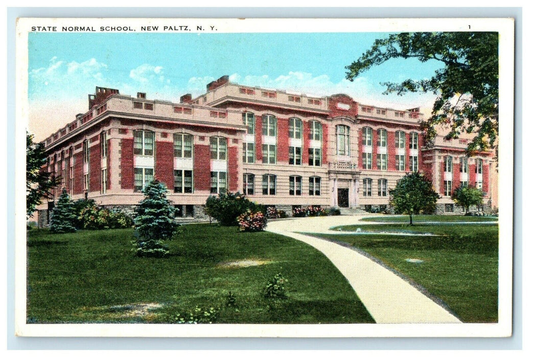 c1920's State Normal High School Campus Building New Paltz New York NY Postcard