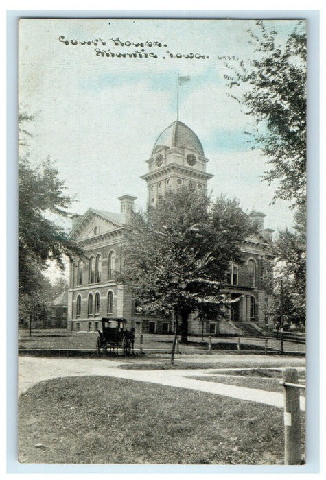 c1910s Court House, Atlantic Iowa IA Antique Unposted Postcard