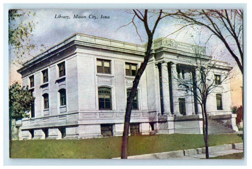 c1910's Library Building Mason City Iowa IA Unposted Antique Postcard
