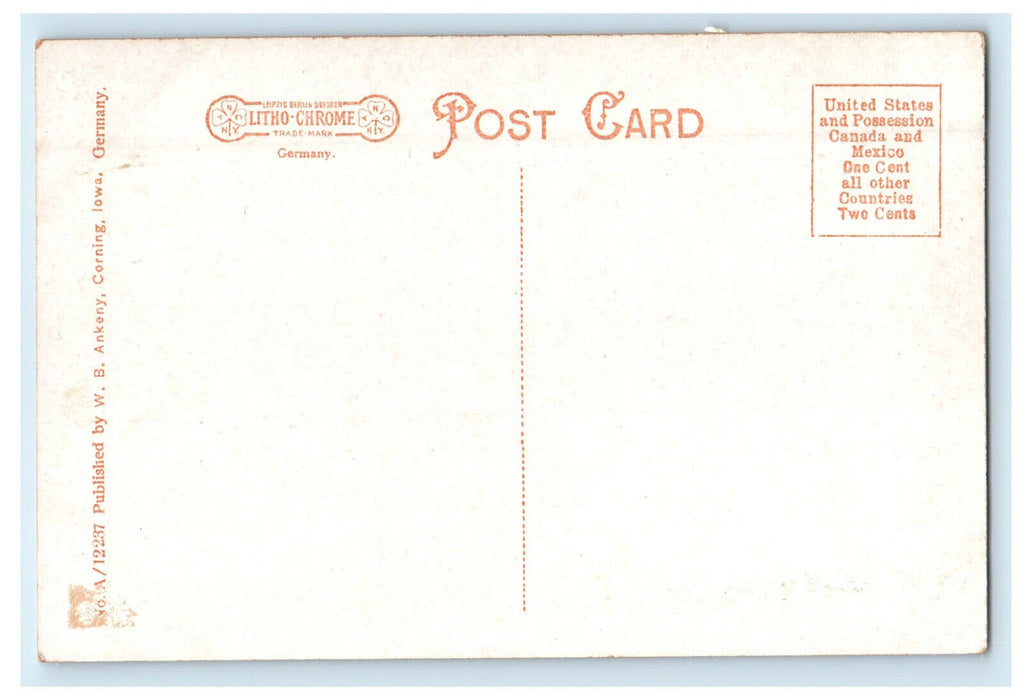 c1910s Adams County Court House, Corning Iowa IA Unposted Postcard