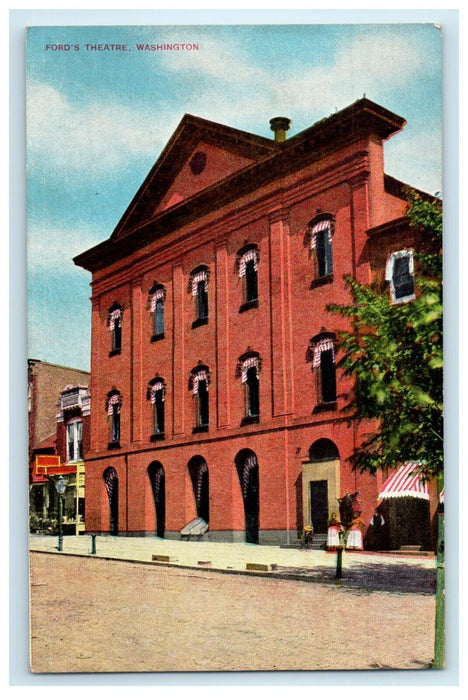 c1910's Ford's Theatre Washington DC, Assignation Of Abraham Lincoln Postcard