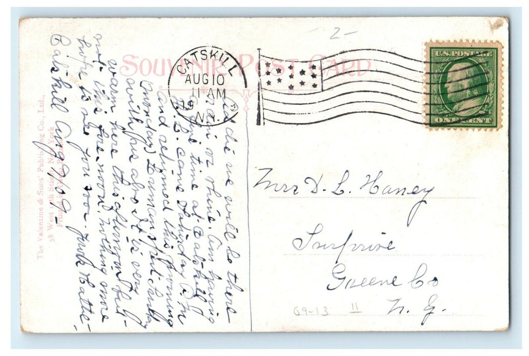 1909 Second Reformed Church Kingston New York NY Posted Antique Postcard