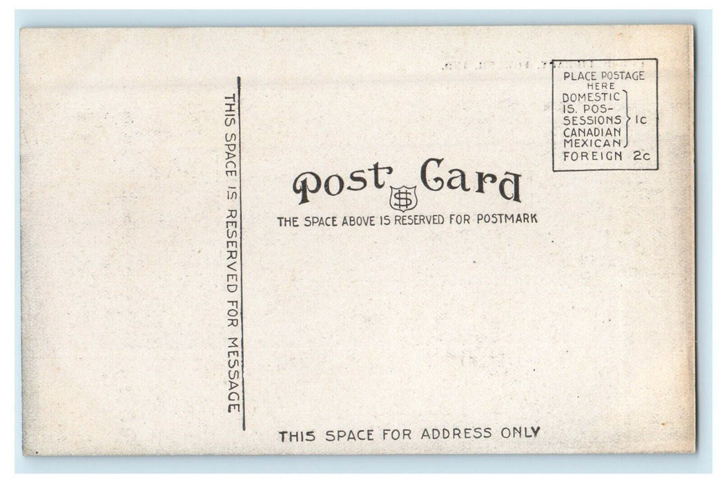 c1910's Fowler Indian IN, Public Library Scene Street Boys Front Postcard