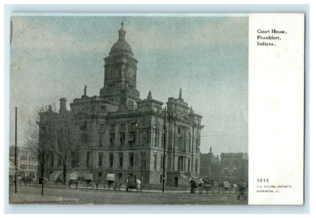 c1910s Court House Frankfort Indiana IN Antique Unposted Postcard