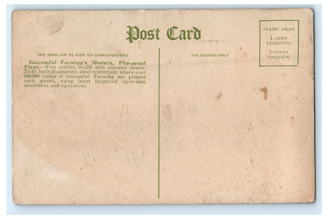 c1910s Farming Pub Co, ET Meredith Publisher Des Moines Iowa IA Postcard