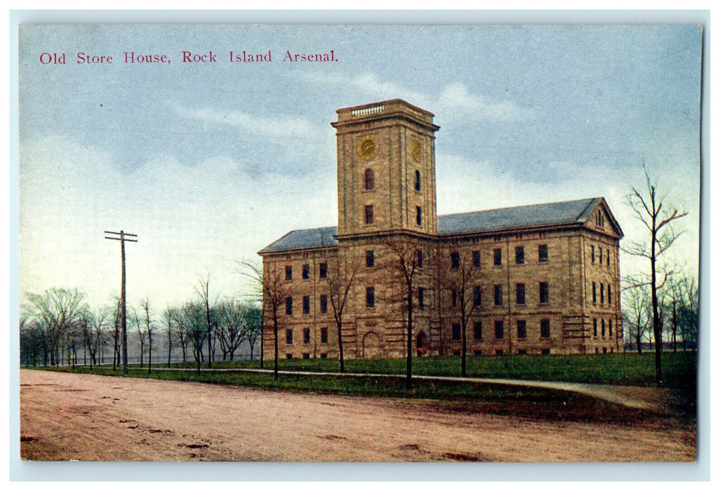 c1910s Old Store House, Rock Island Arsenal Illinois IL Unposted Postcard