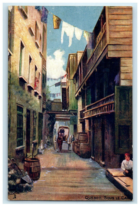 c1910s Sous Le Cap Quebec Canada CA Unposted Oilette Tuck Postcard
