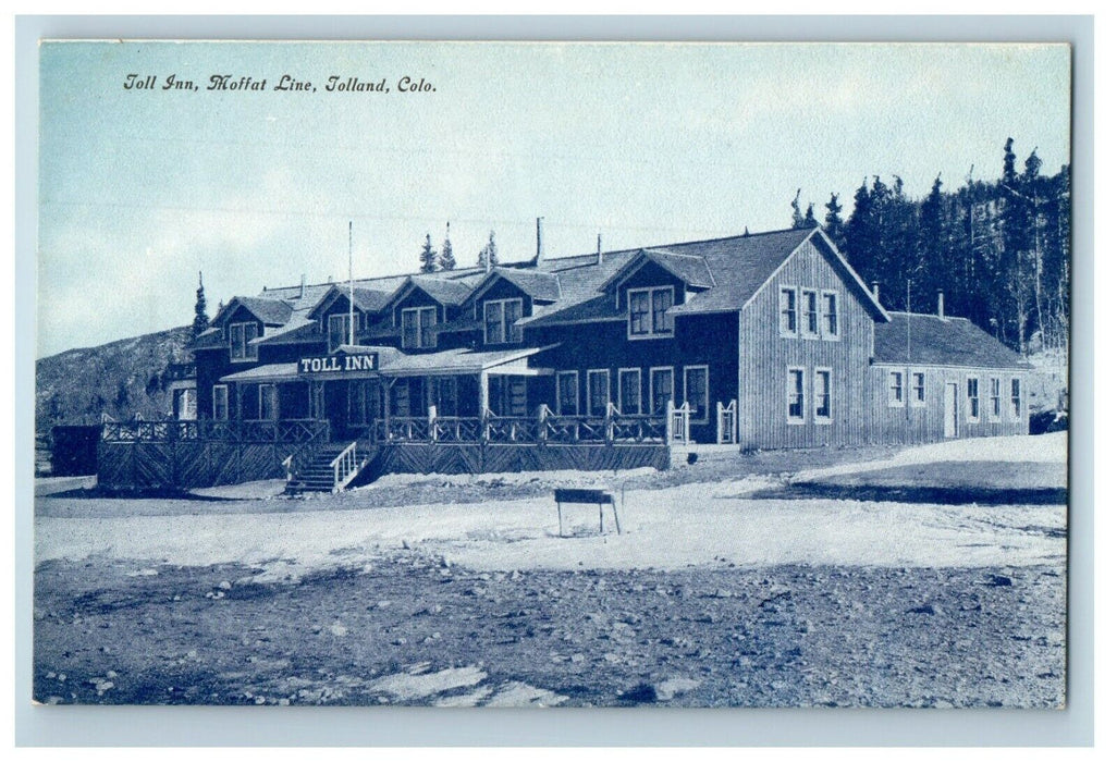c1910's Toll Inn Moffat Line Dirt Rock Tolland Colorado CO Antique Postcard