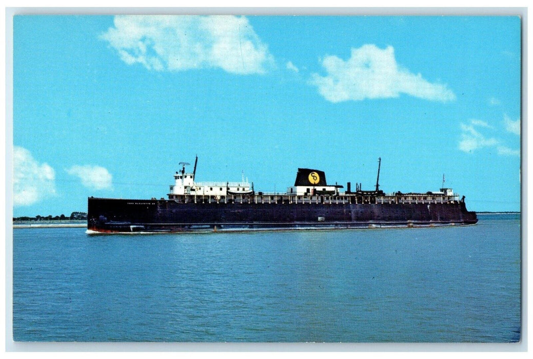 1960 Pere Marquette 22 Train Auto Ferry Automobiles Manitowoc Wisconsin Postcard