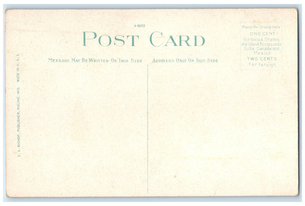 c1910 Exterior Public Library Building Watertown Wisconsin WI Unposted Postcard