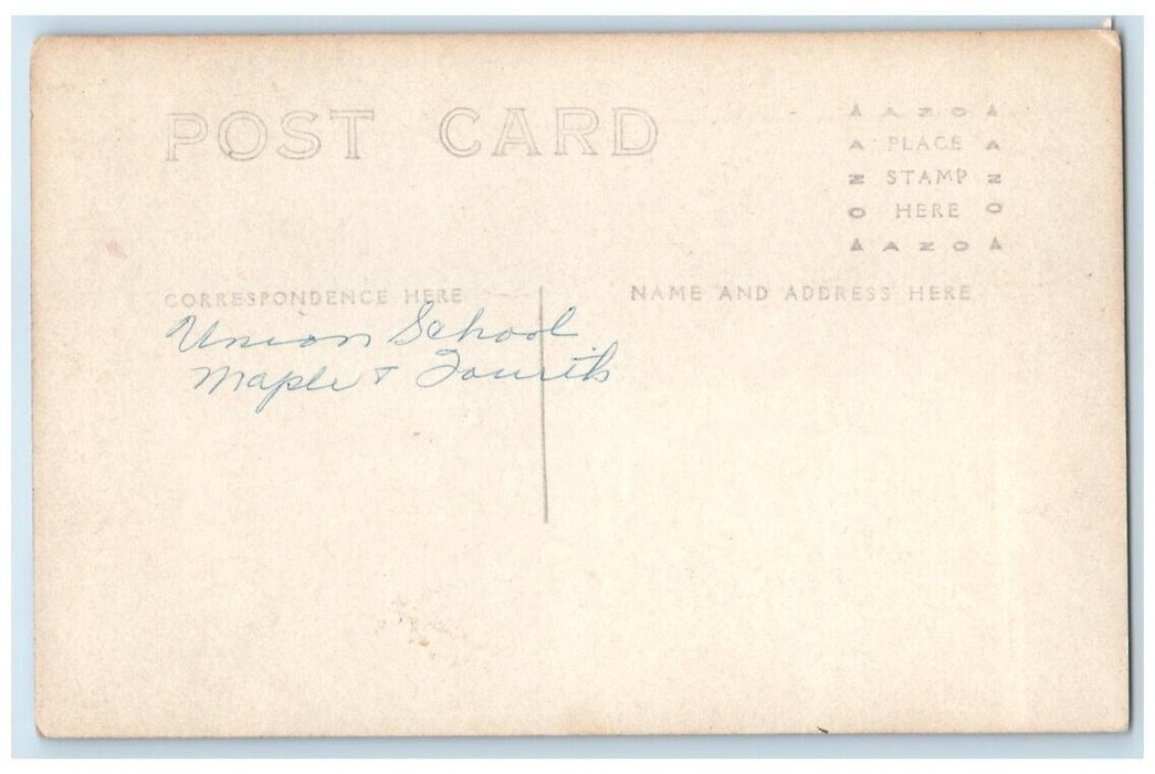 c1910's Union High School Fourth & Maple View Manistee MI RPPC Photo Postcard