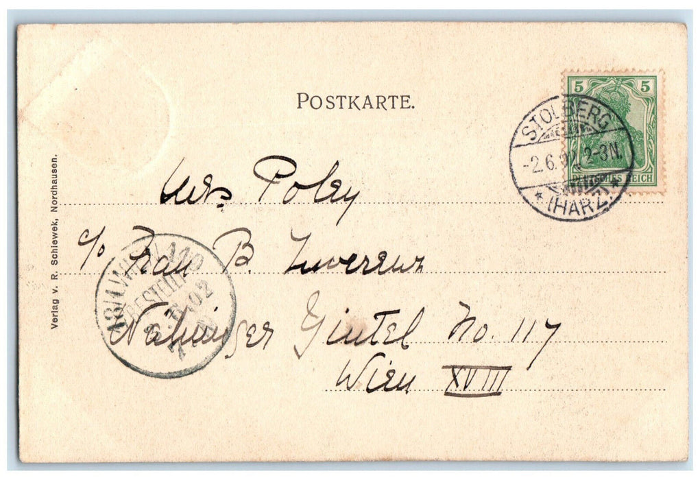 1902 Entrance Arc Nordhausen Dom Thuringia Germany Antique Posted Postcard