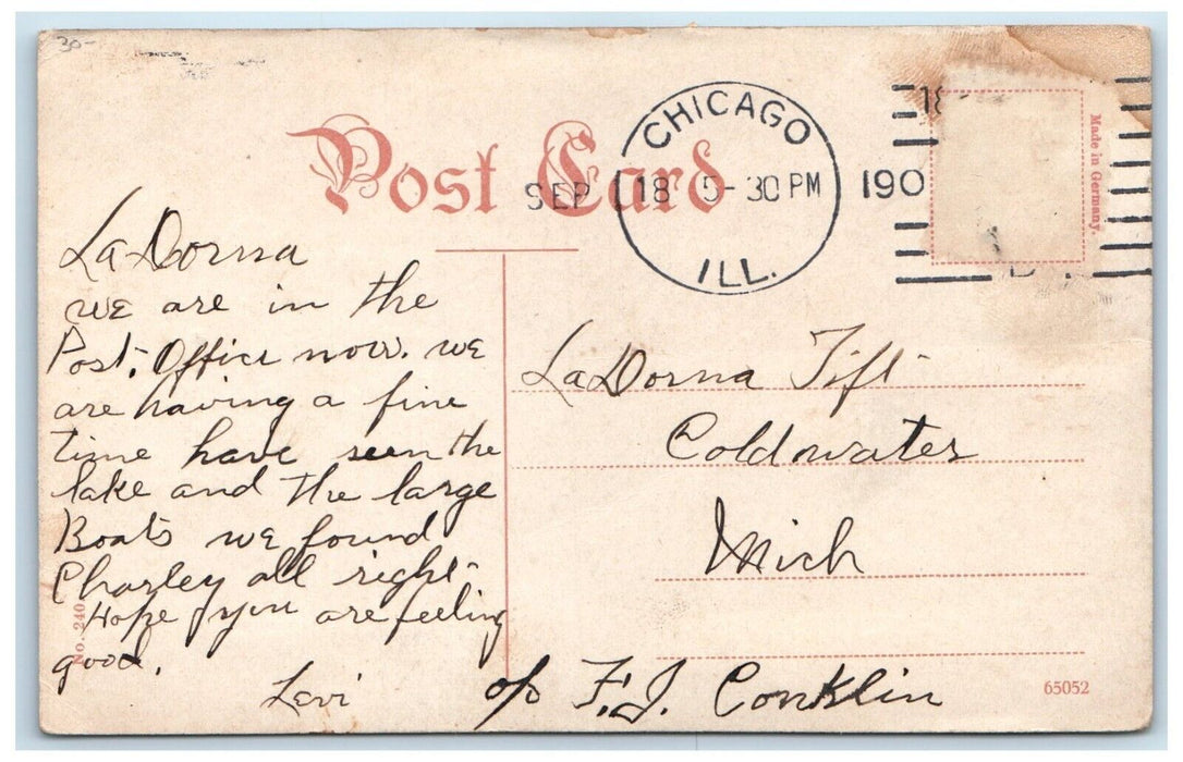 c1910's Baseball Game West Side Ball Grounds Chicago Illinois IL Posted Postcard