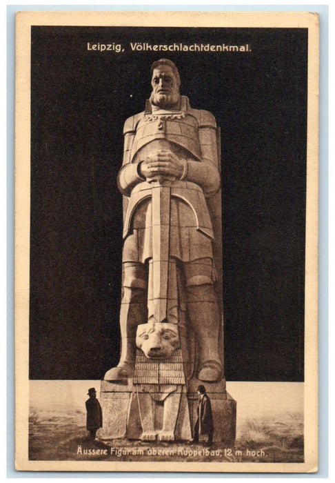 c1940's Monument to the Battle of the Nations Leipzig Germany Unposted Postcard