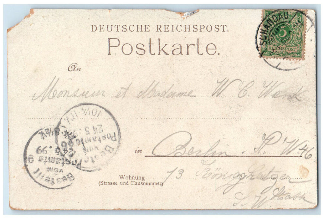 1899 Grossen Winterberg (Sach's Schweiz) Switzerland Antique Posted Postcard