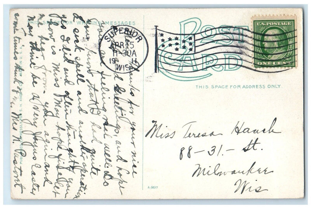 1911 Exterior View State Normal School Building Superior Wisconsin WI Postcard
