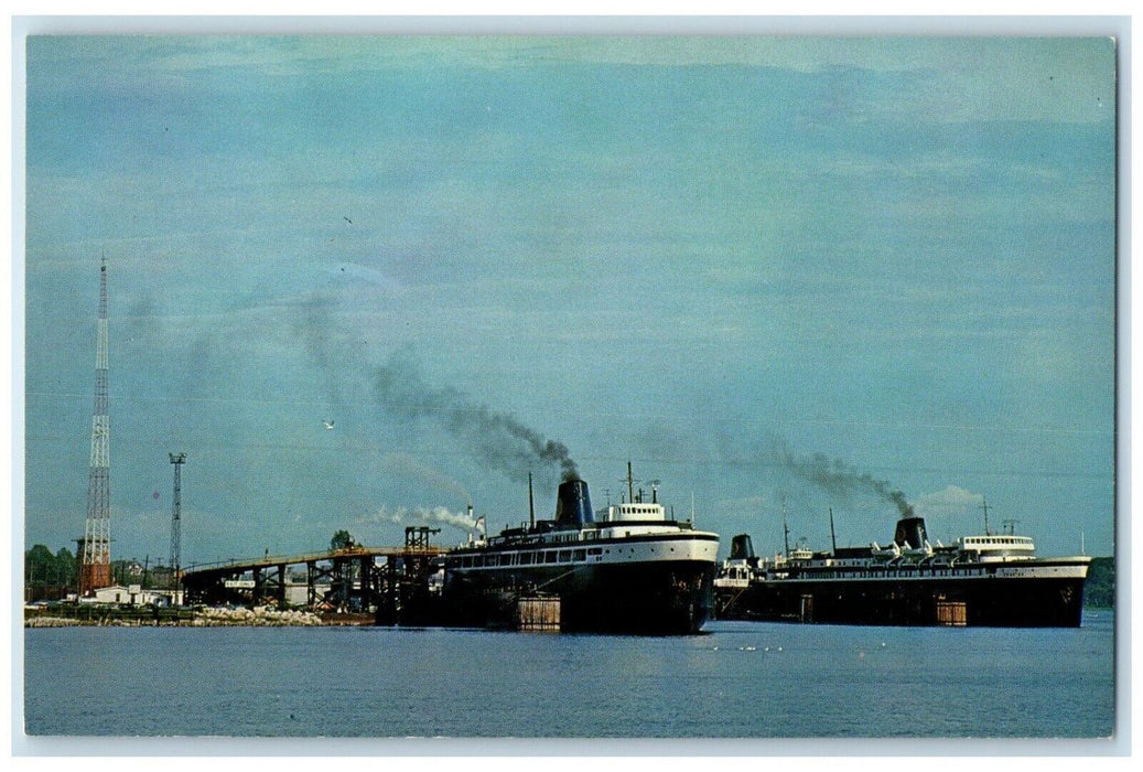 c1960 Do You Like Boats Harbor Steamer Waterway Ludington Michigan MI Postcard