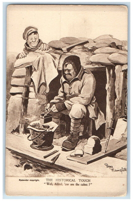 c1910's The Historical Tough WWI Military Humor Bruce Bains Father Postcard