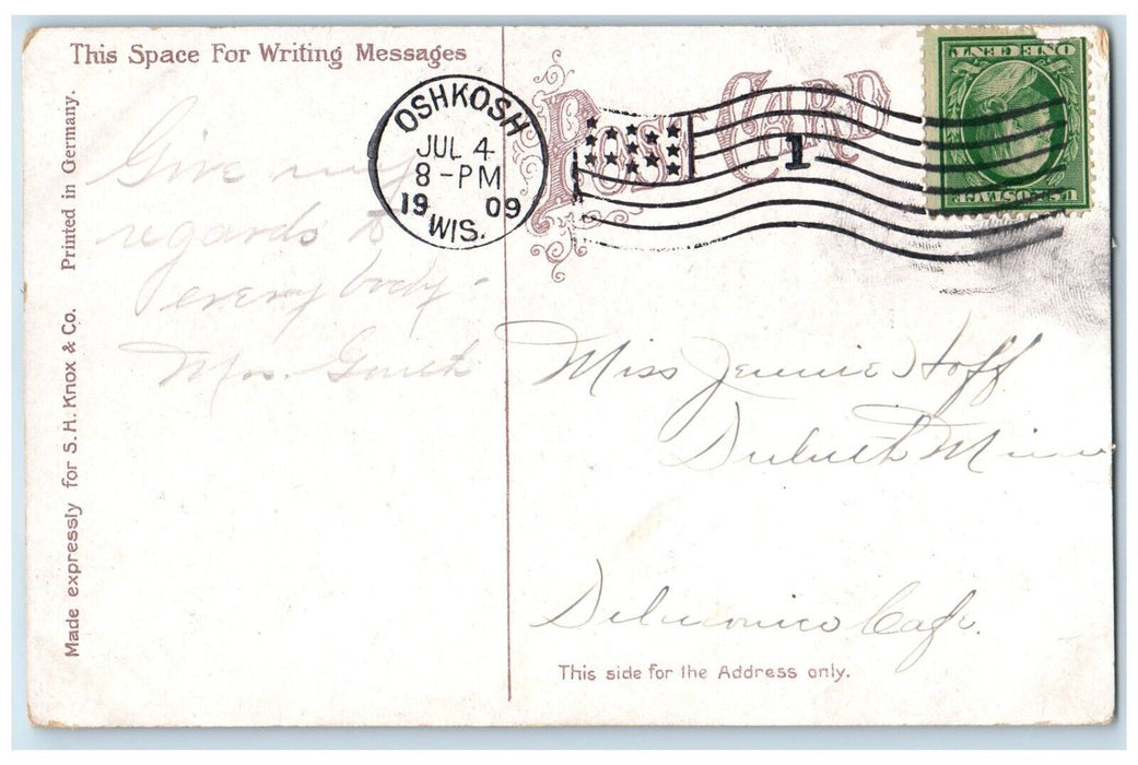 1909 New Diamond Match Factory Exterior Building Oshkosh Wisconsin WI Postcard