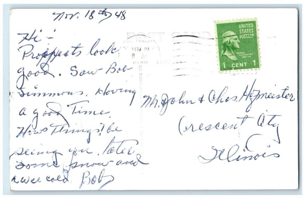 1948 Bohemia Lodge Museum John Dillinger Manitowish WI RPPC Photo Postcard