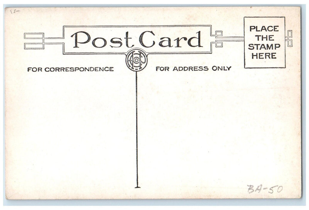 c1910's Mailman Couple Romance You're Letter Received Unposted Vintage Postcard