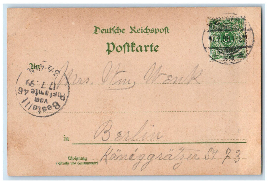 1899 Greetings from Krolls Establissement Berlin Germany Multiview Postcard