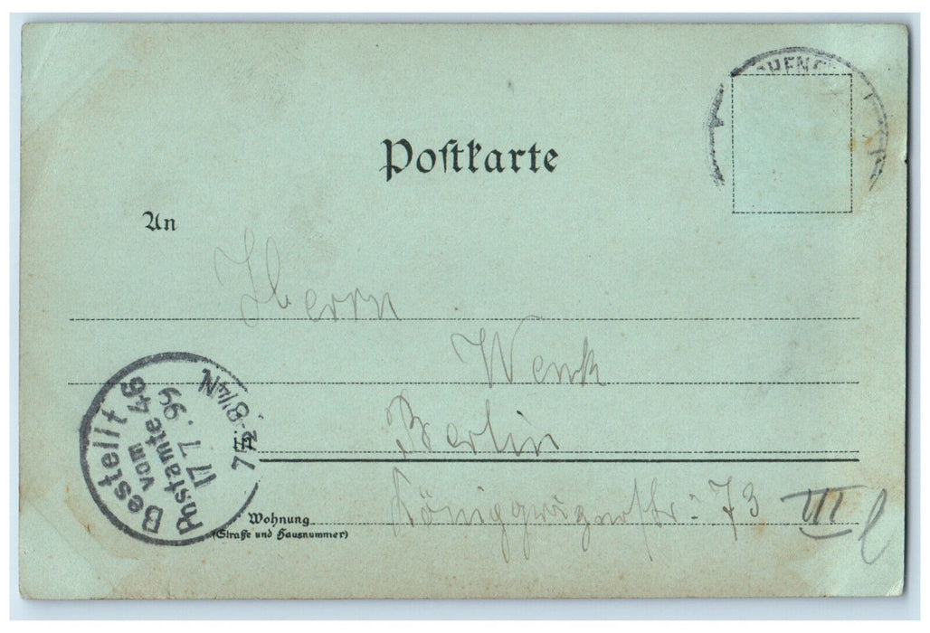 1899 Restauration Drachenfels Greetings from Konigswinter Germany Postcard