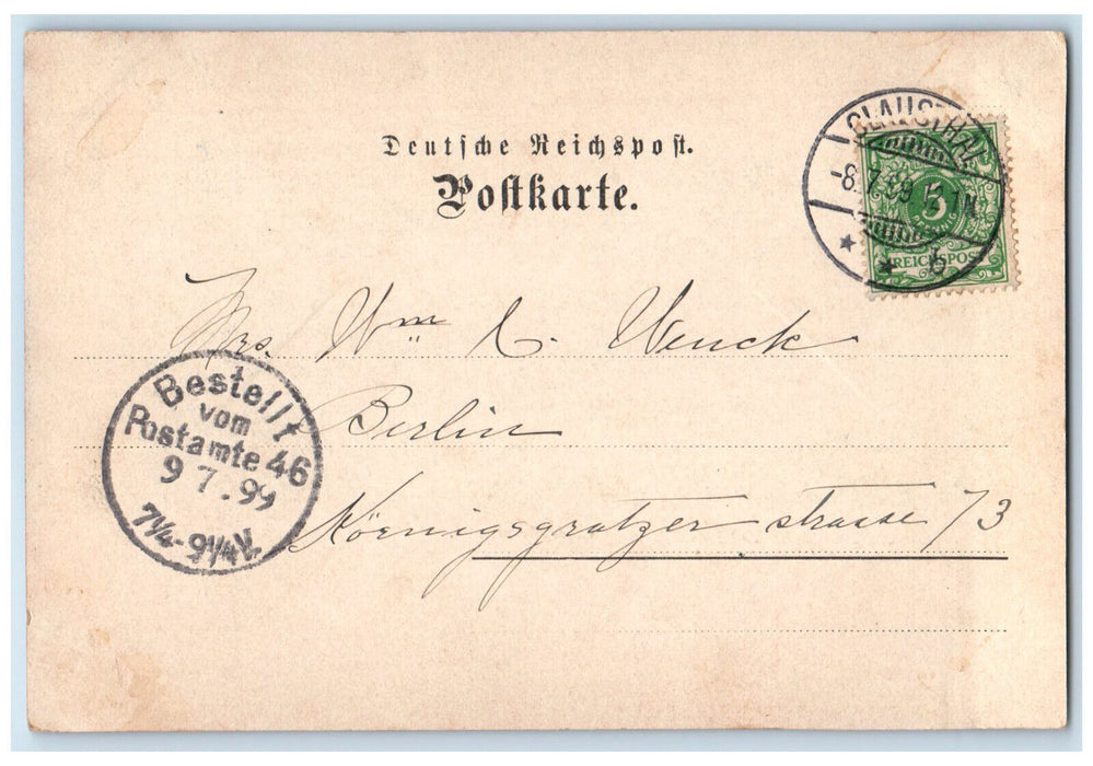 1899 Osteroderstrasse Greetings from Clausthal Germany Antique Postcard