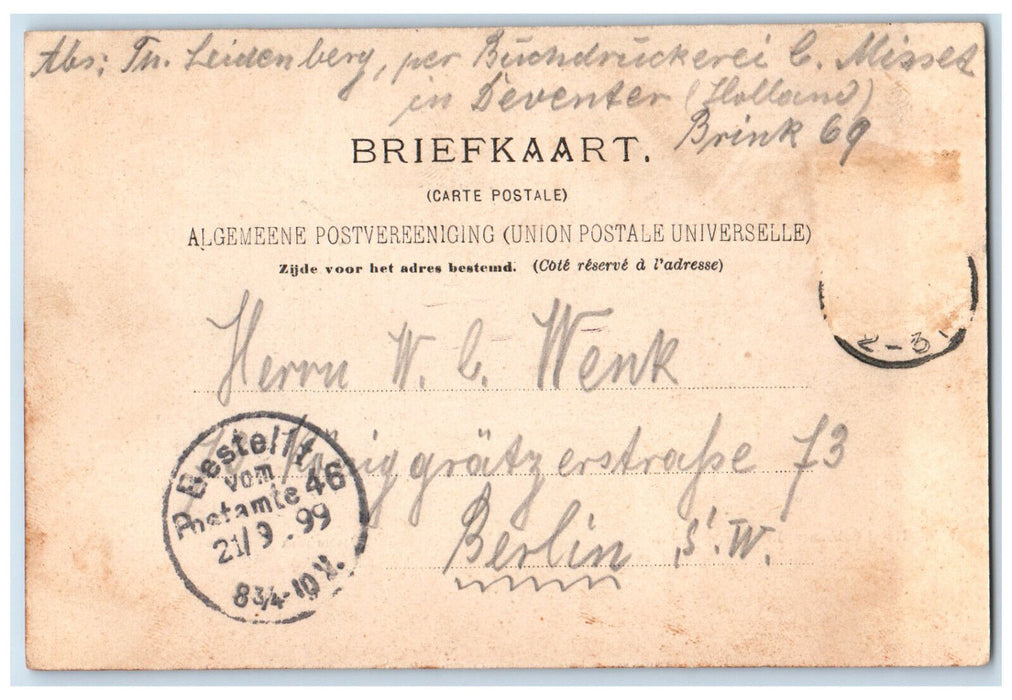1899 Residences at Hotel Schoonoord Oosterbeek Netherlands Posted Postcard