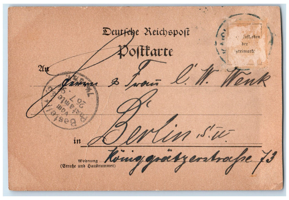 1899 Karlsberg Hotel Greetings from Kaiserslautern Germany Posted Postcard