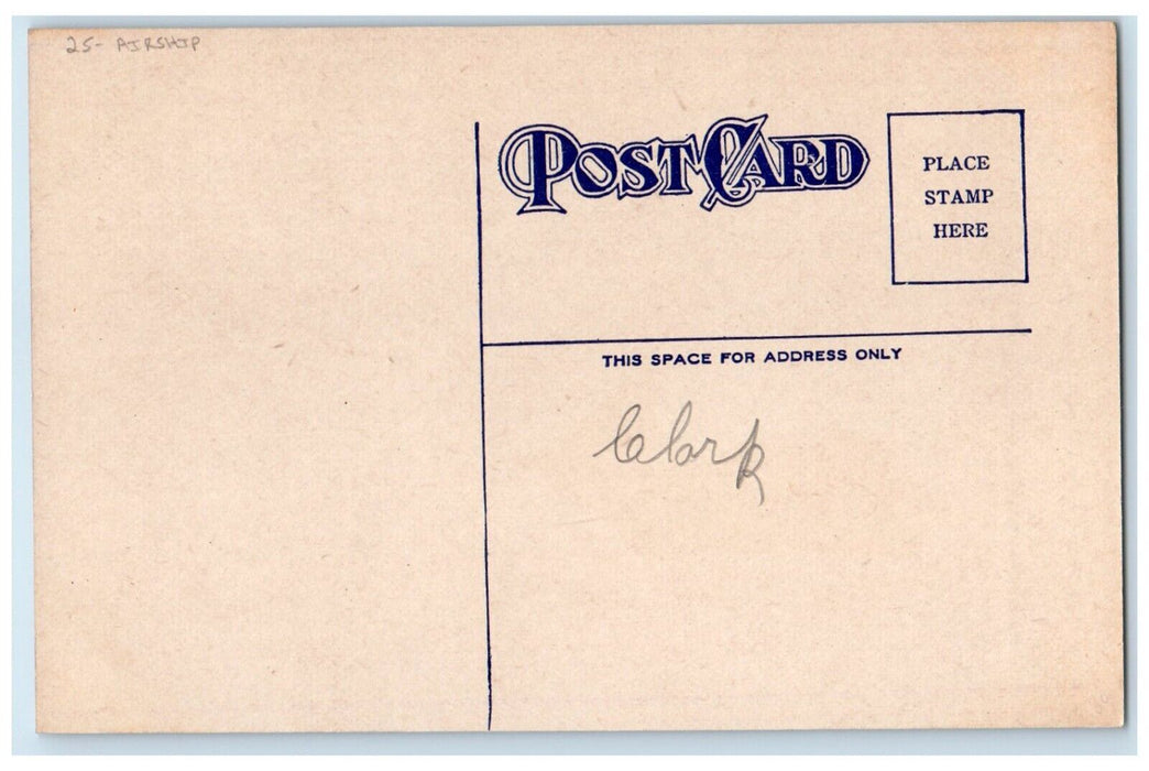 c1910's Sweet Couple Romance Hugging We're Up In The Air Airship Postcard