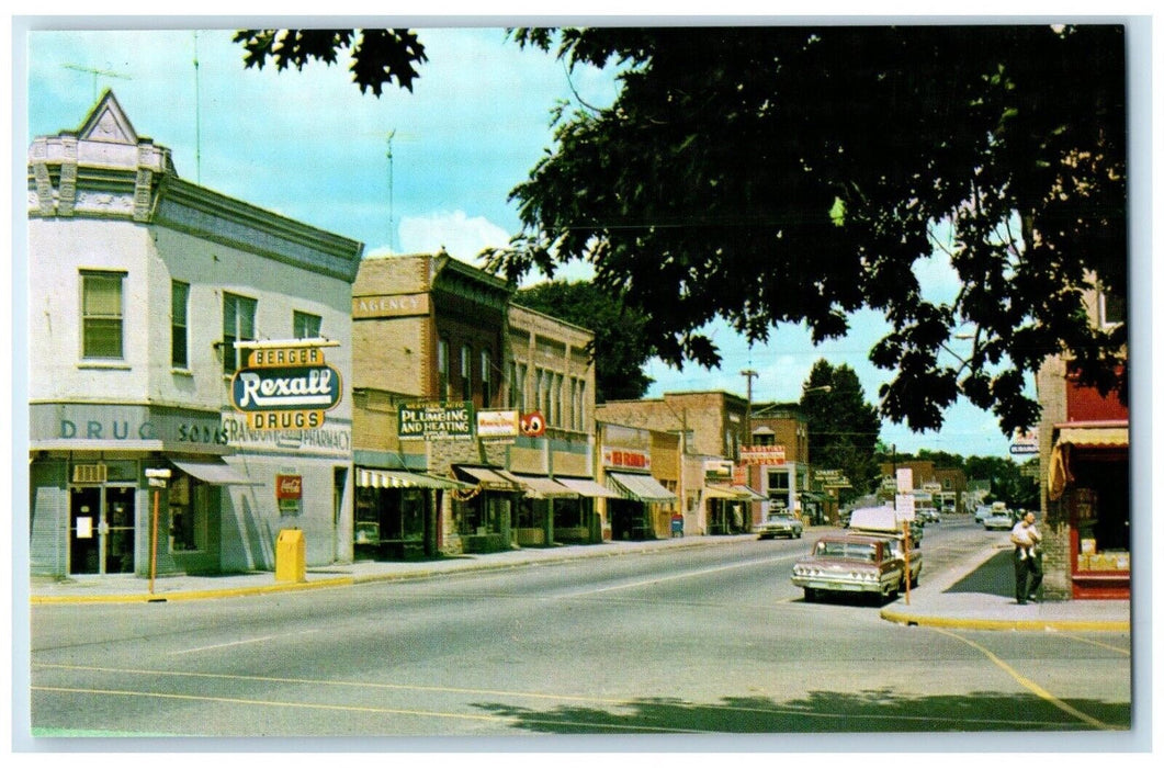 c1960 Downtown Business District Exterior Building Crandon Wisconsin WI Postcard