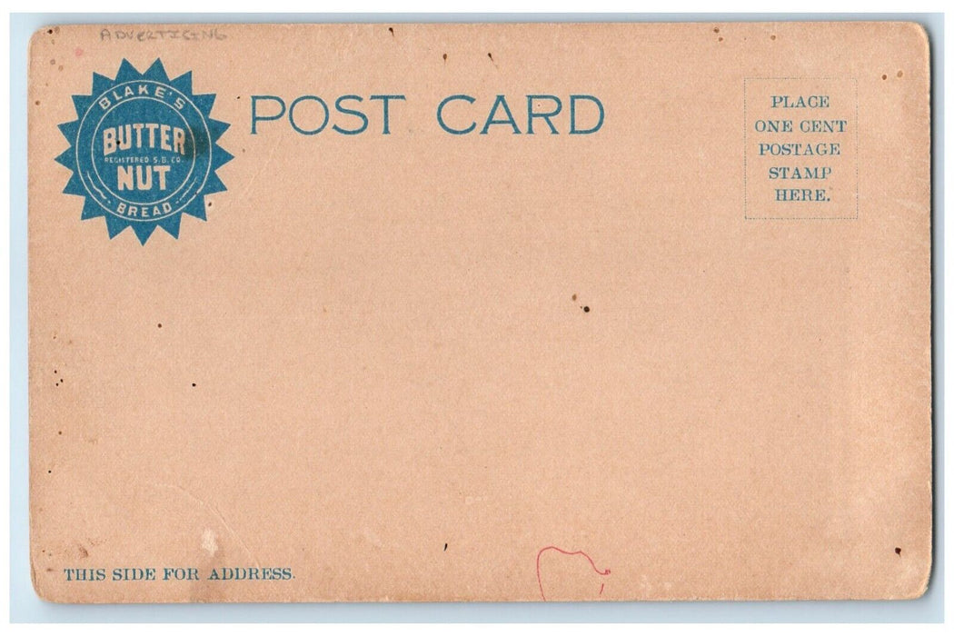 c1905 Man You Owe Me Reccomending Butter Nut Bread Advertising Antique Postcard