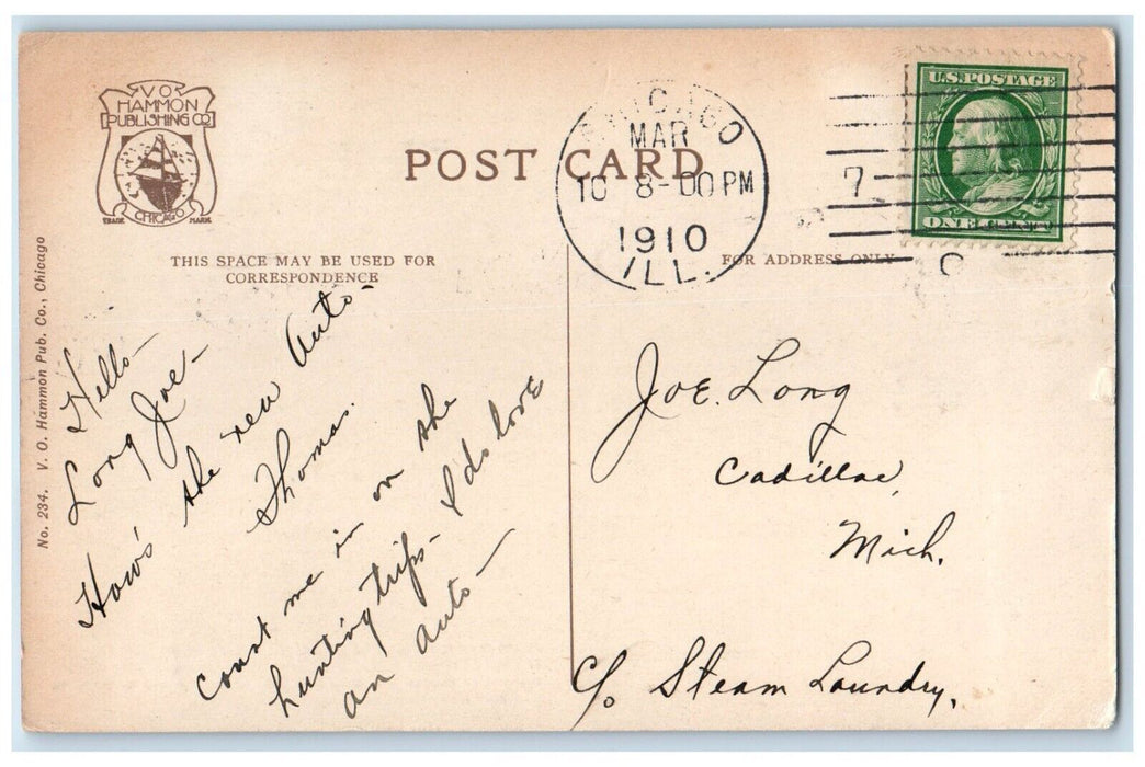 1910 Chicago Northwestern Station Chicago Illinois Vo Hammon Publishing Postcard