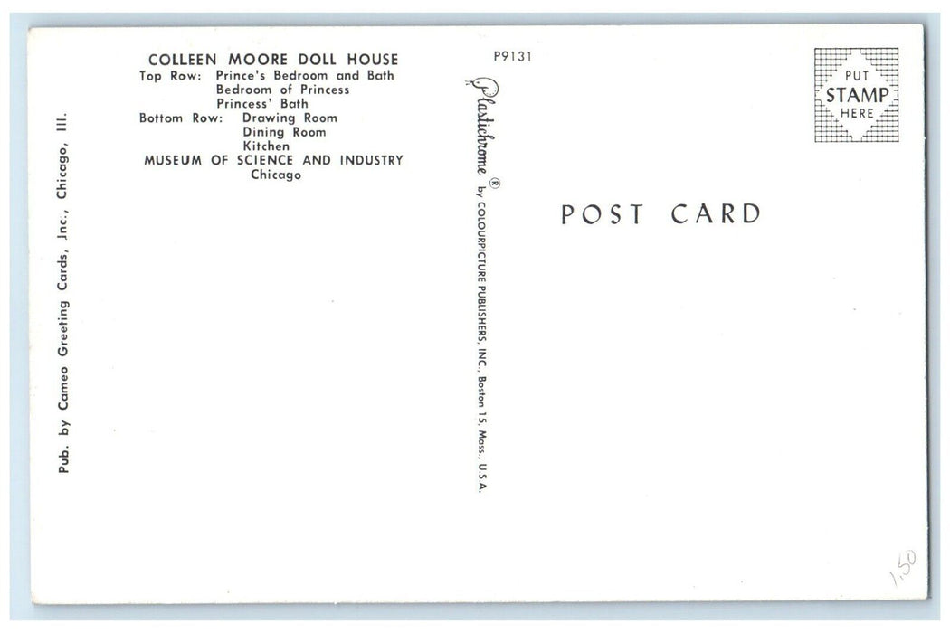 c1960 Colleen Moore Doll House Museum Science Industry Chicago Illinois Postcard