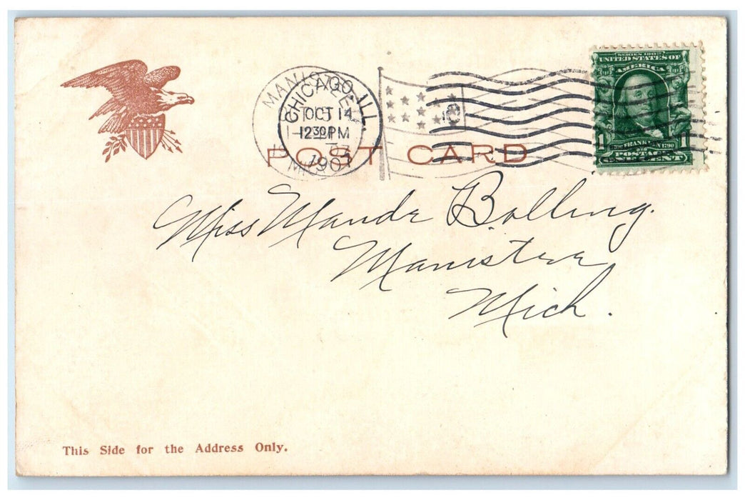 1907 State Street Boston Store Streetcar Trolley Road Chicago Illinois Postcard