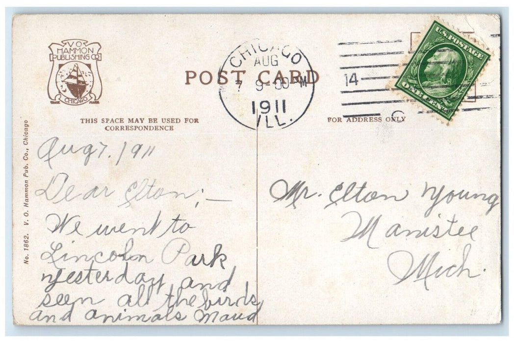 1911 Exterior View Augustana Hospital Building Chicago Illinois Antique Postcard