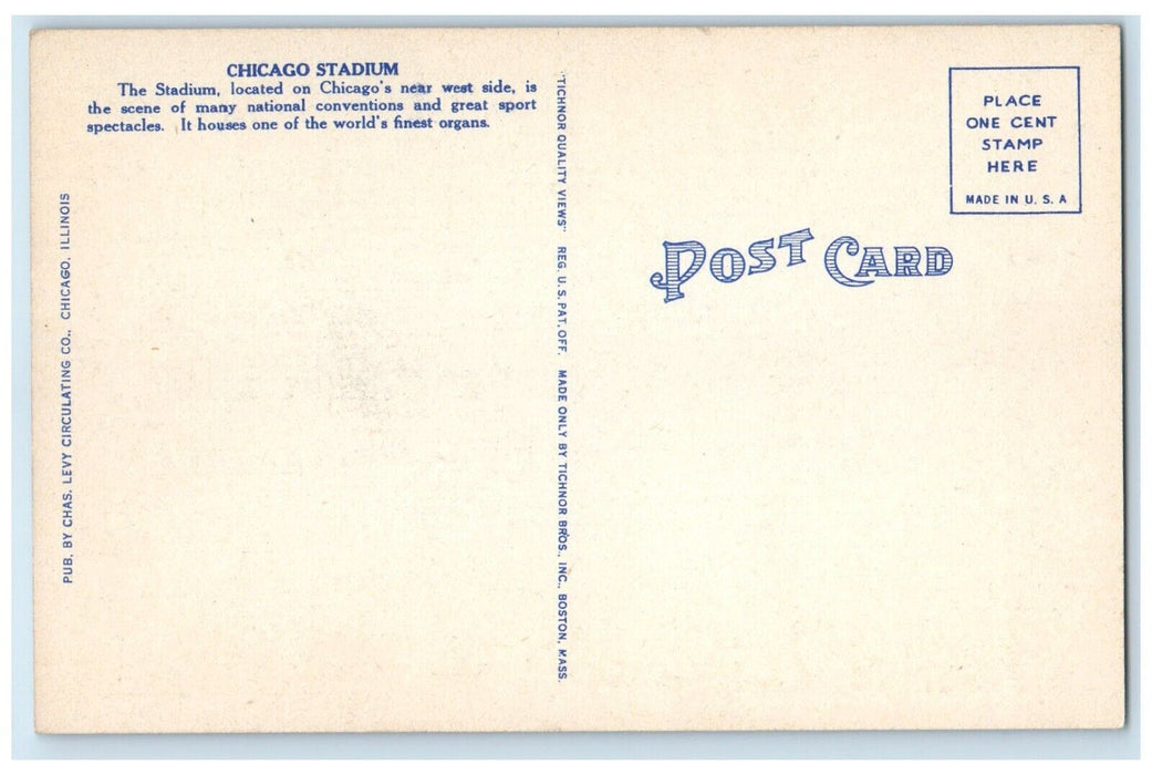 c1940 Chicago Stadium West Side Exterior Building Chicago Illinois IL Postcard