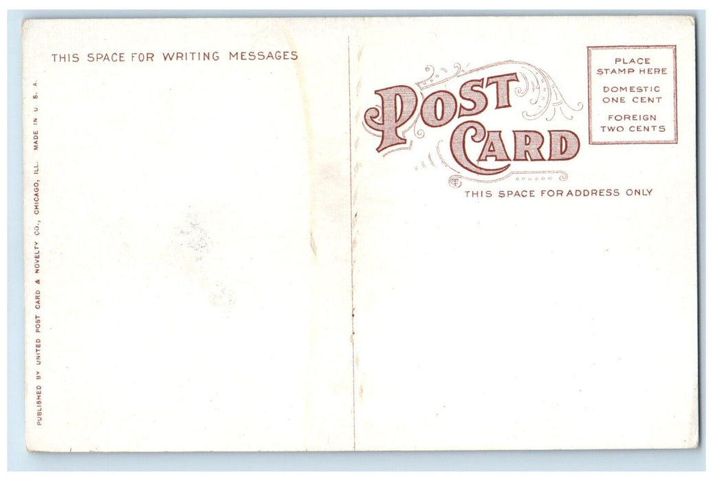 c1910 Cor. State Madison Sts. Exterior Streetcar Road Chicago Illinois Postcard