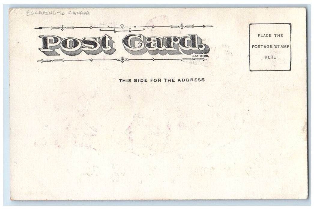 c1905 Man Escaping To Canada This Is One Of My Off Days Antique Postcard