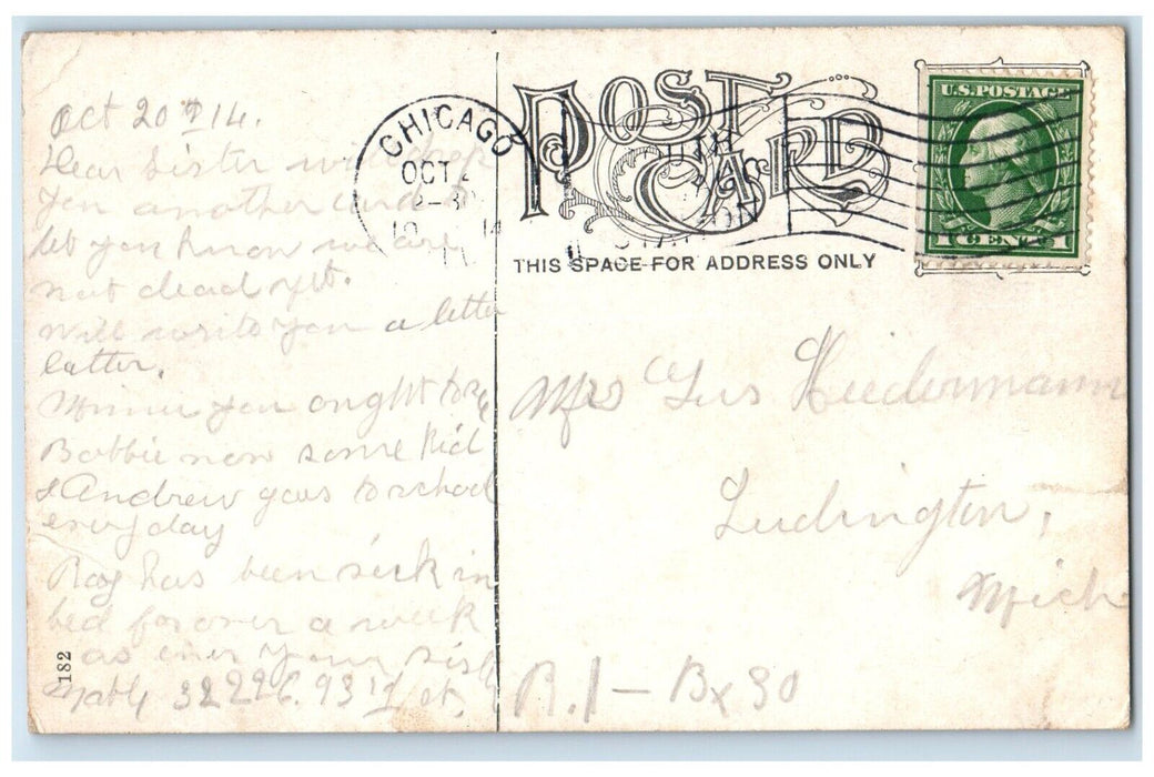 1914 Birds Eye View Wisconsin Steel Company Plant Chicago Illinois IL Postcard