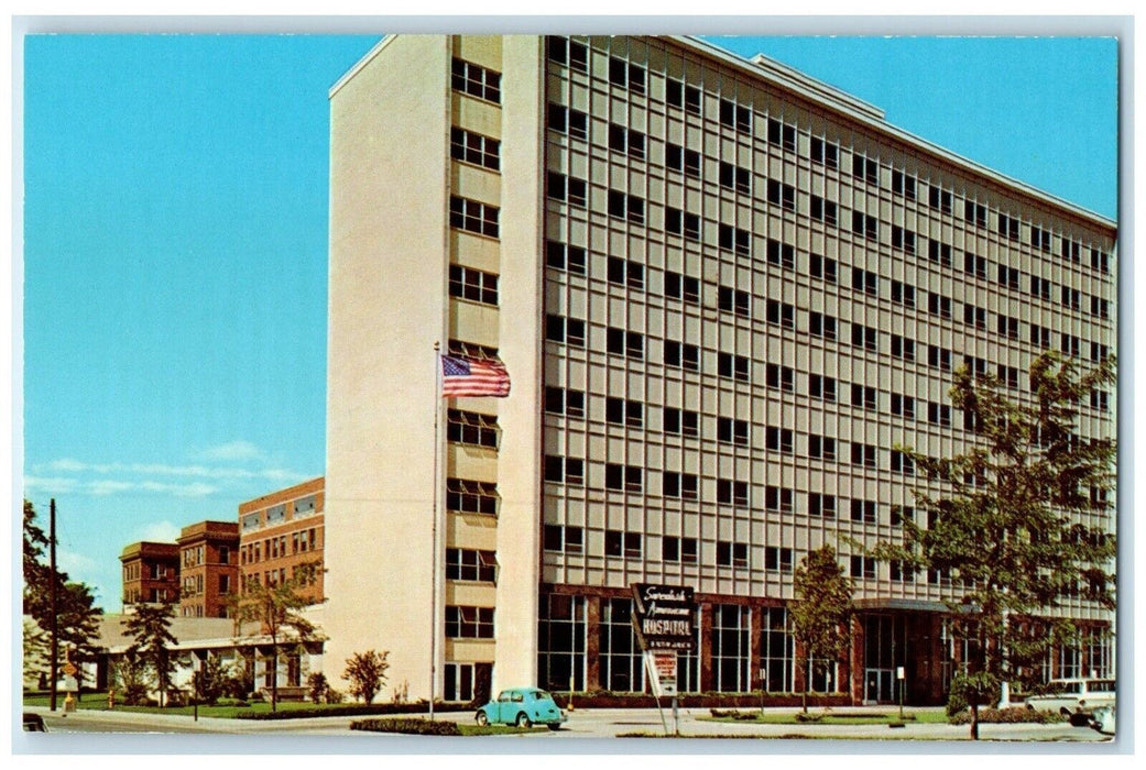 c1960 Swedish American Hospital Exterior Building Rockford Illinois IL Postcard