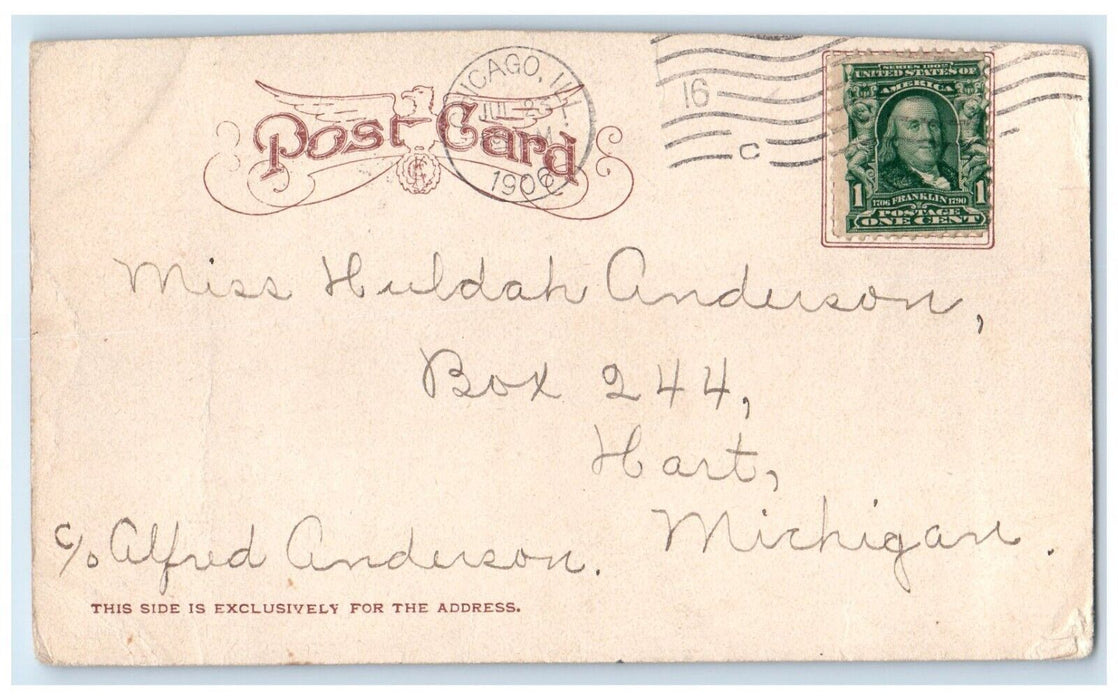 1906 Seal Grotto Lincoln Park Pond Bench Chicago Illinois IL Vintage Postcard